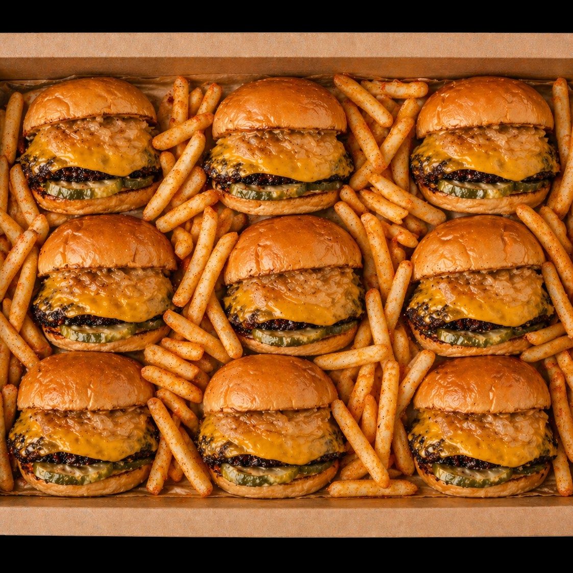 🔥 Smash Burger Boxed Meals (Serves 10).
