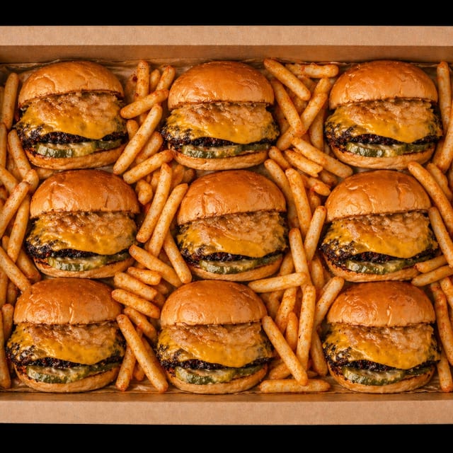🔥 Smash Burger Boxed Meals (Serves 10).