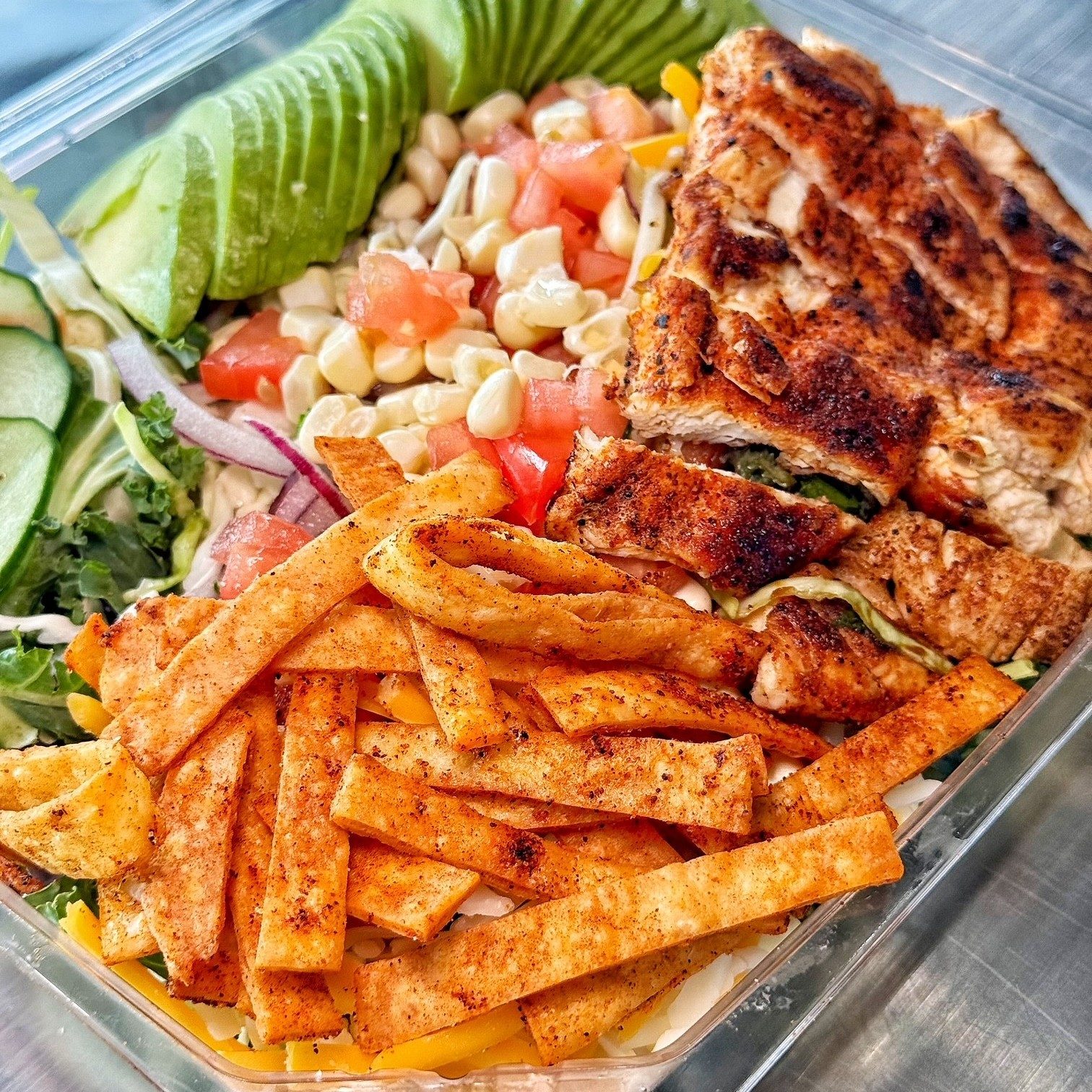 Corny Kale Nashville Chicken Salad.
