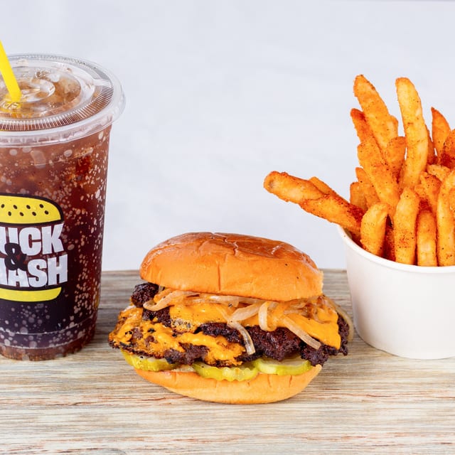 Double wagyu burger combo.