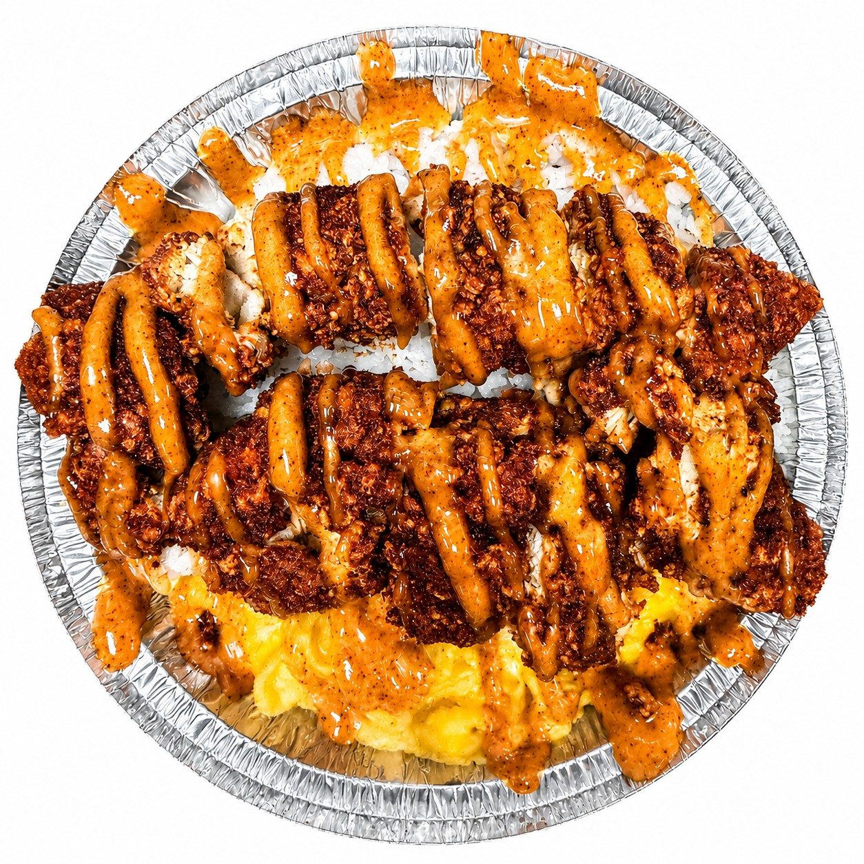 🔥Mac Daddy Bowl 2 Pc Chicken Tenders with White Rice.