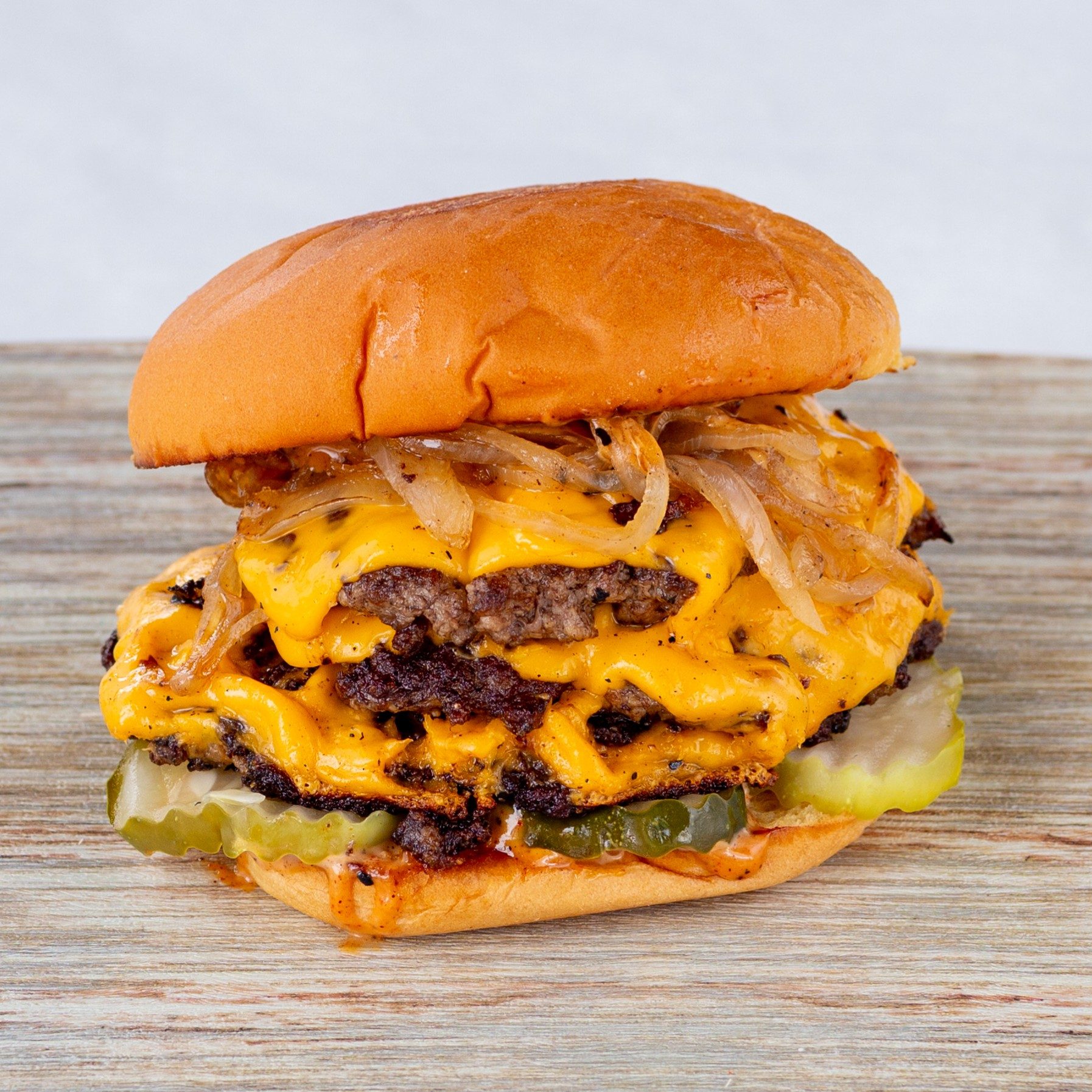Triple-triple wagyu burger.