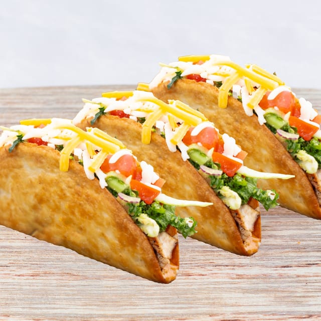 Three Crunchy Tacos.