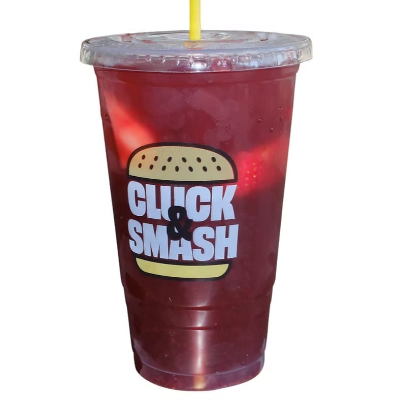 Jamaica strawberry agua fresca.